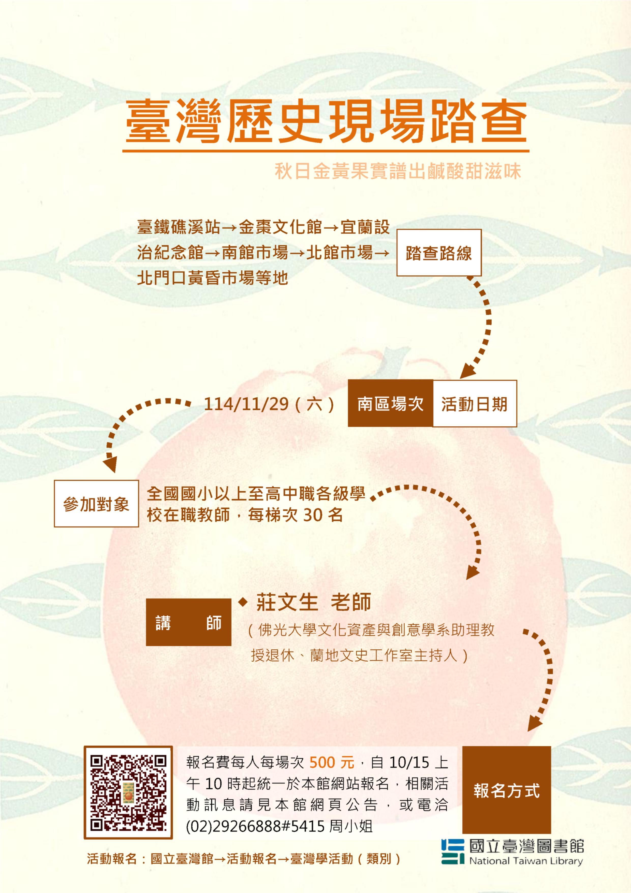 114年度臺灣歷史現場踏查：東區場１１２９（六）